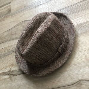 Stetson Brown Tweed Fedora Hat